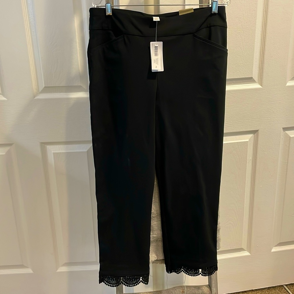 Chico’s perfect stretch slim crop black pants